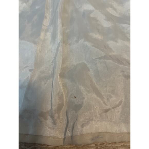 Custom Cape Soft White Beads Seed Pearls Sequins Silk Size Large Bridal Elegant - Picture 4 of 12